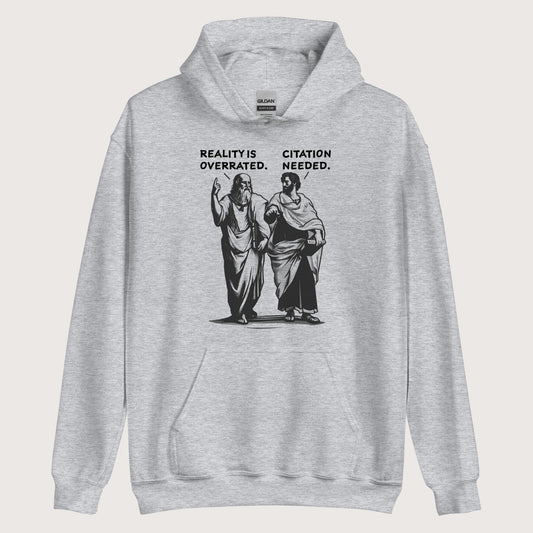 Sport Grey Plato & Aristotle Debate Hoodie - history buff gift by HistoHead