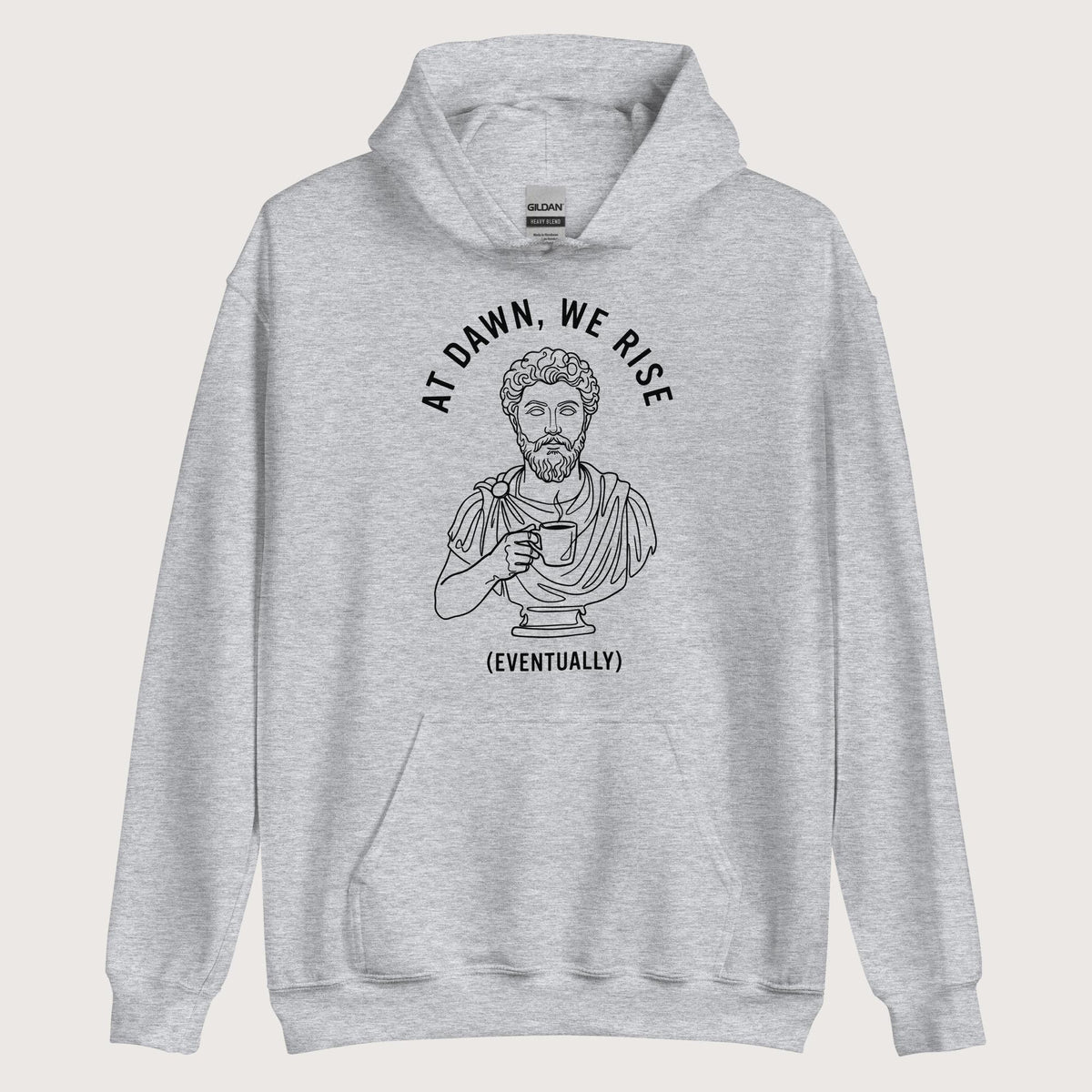 Sport Grey At Dawn We Rise Hoodie - history buff gift by HistoHead