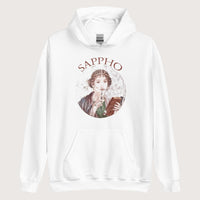 White Sappho Hoodie - history buff gift by HistoHead