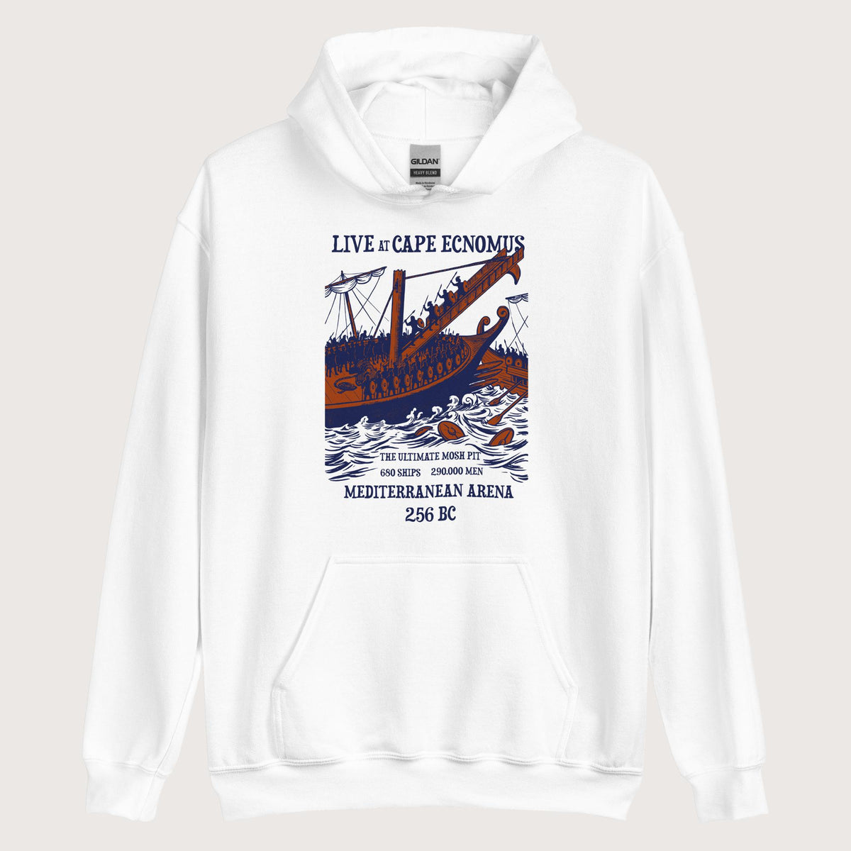 White Battle of Cape Ecnomus Hoodie - history buff gift by HistoHead