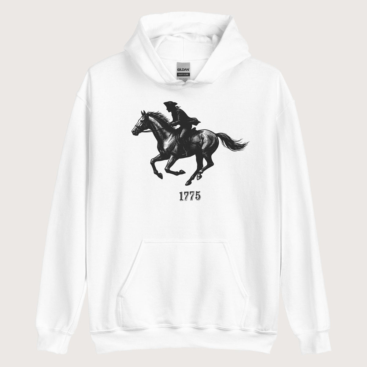 White Paul Revere Hoodie - history buff gift by HistoHead