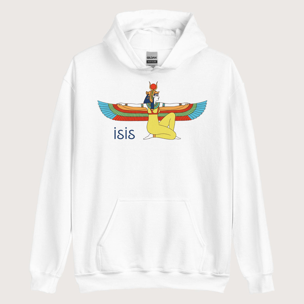 White Egyptian Goddess Isis Hoodie - history buff gift by HistoHead