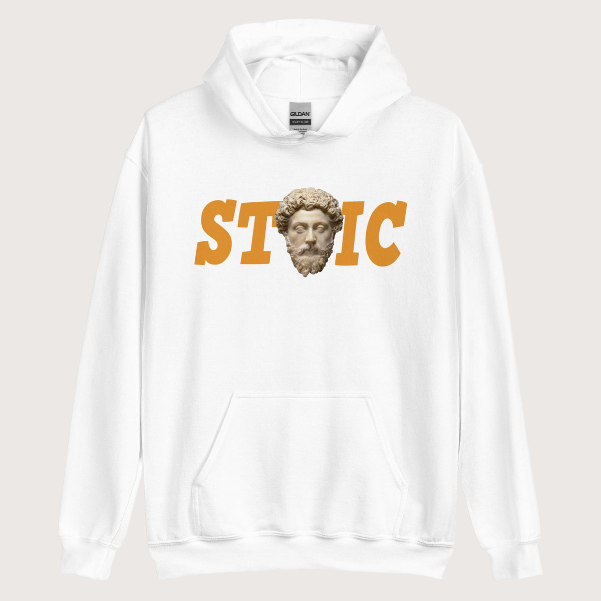 White Stoic Marcus Aurelius Hoodie - history buff gift by HistoHead