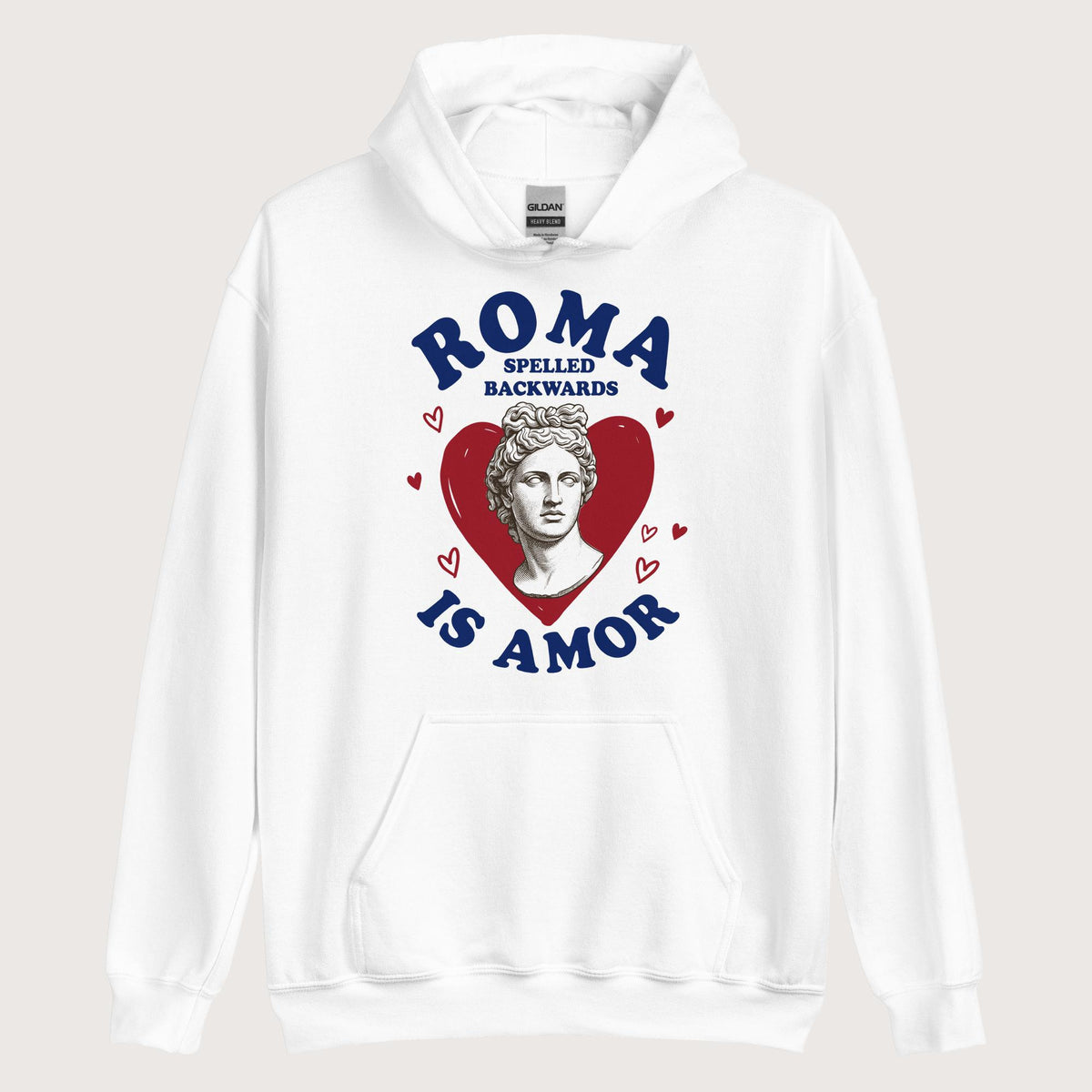 White Roma Spelled Backwards Is Amor Hoodie - history buff gift by HistoHead