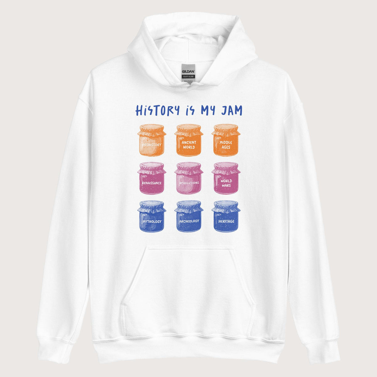White History Is My Jam Hoodie - history buff gift by HistoHead