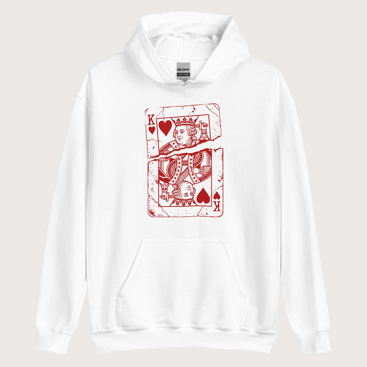 White Louis XVI Playing Card Hoodie - history buff gift by HistoHead