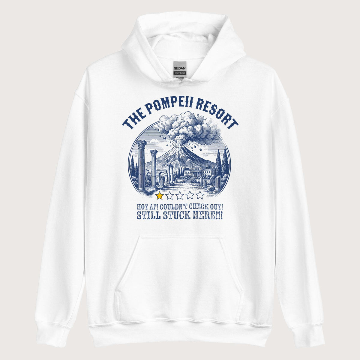 White The Pompeii Resort Review Hoodie - history buff gift by HistoHead