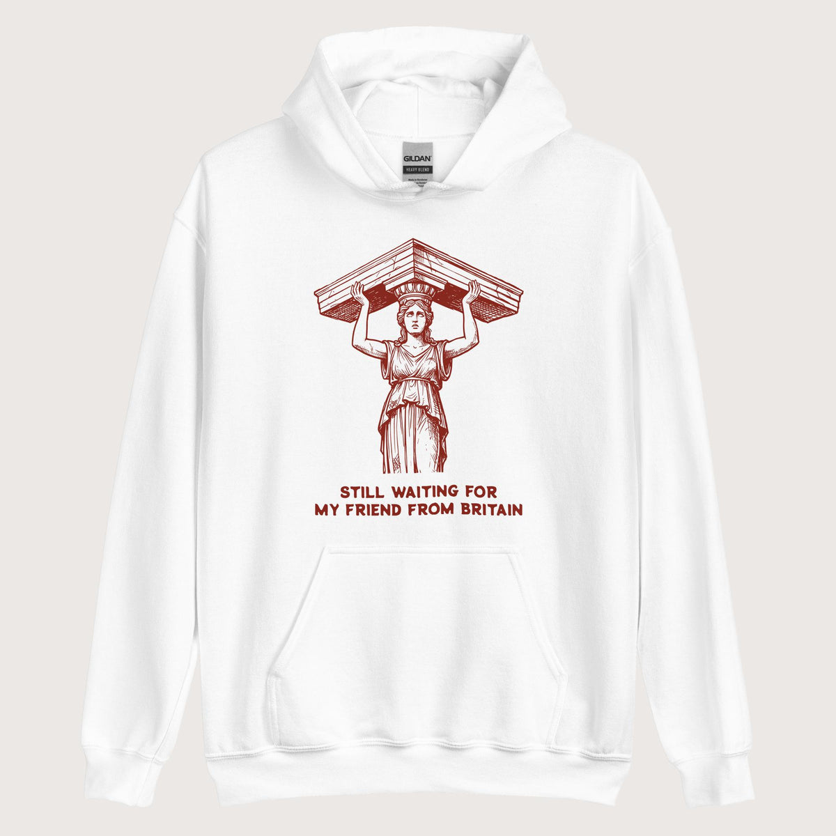 White Caryatid Waiting for Her Friend Hoodie - history buff gift by HistoHead