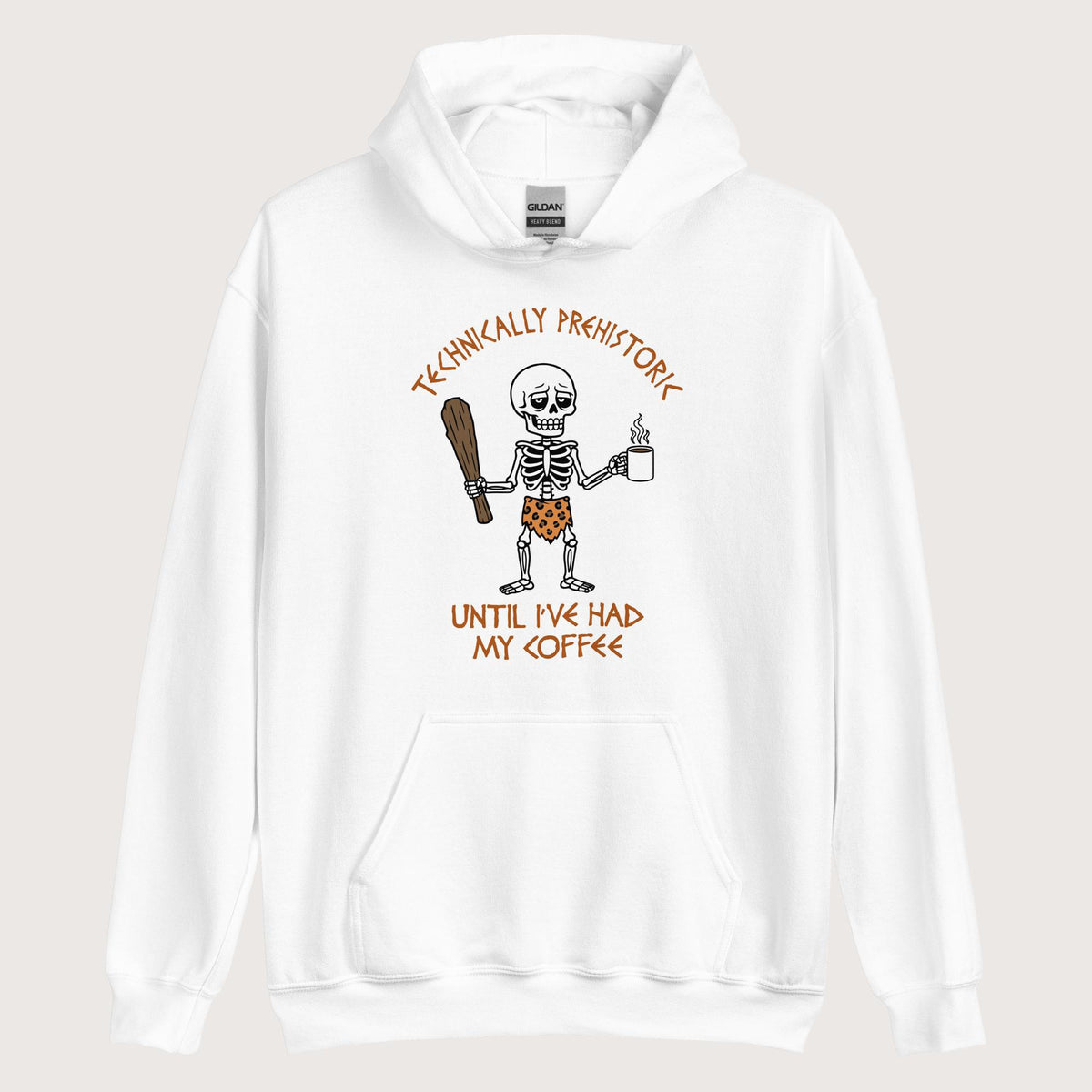 White Until I've Had My Coffee Hoodie - history buff gift by HistoHead