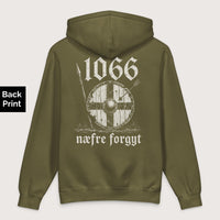 Army 1066 Never Forget in Old English - Premium Hoodie - Back Print - history buff gift by HistoHead