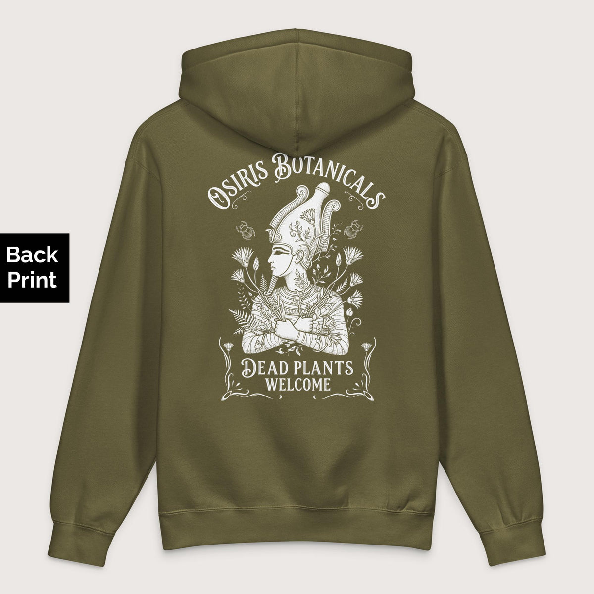 Army Osiris Botanicals - Premium Hoodie - Back Print - history buff gift by HistoHead