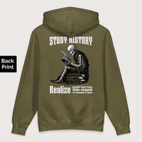 Army Study History - Premium Hoodie - Back Print - history buff gift by HistoHead