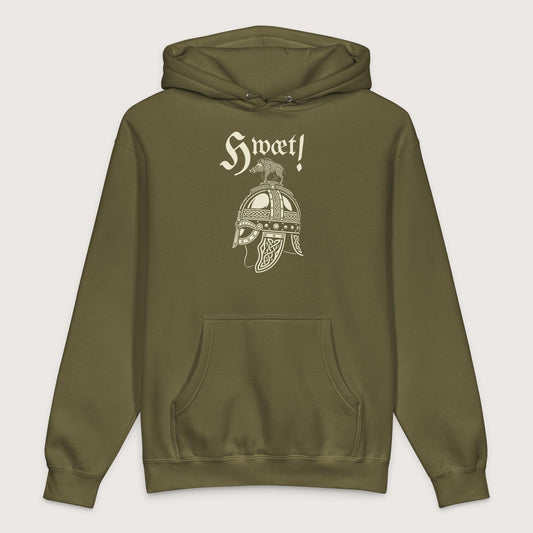 Army Hwæt Boar-Crested Helmet - Premium Hoodie - history buff gift by HistoHead