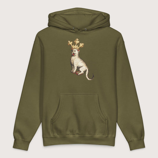 Army Medieval Cat King - Premium Hoodie - history buff gift by HistoHead