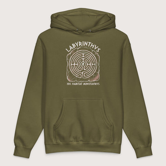 Army Labyrinthus Here Lives Minotaur - Premium Hoodie - history buff gift by HistoHead