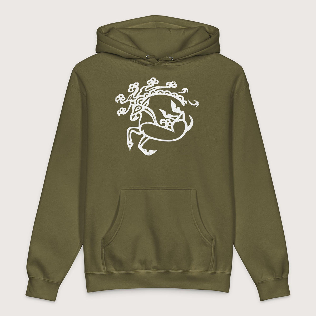 Army Siberian Ice Maiden Deer - Premium Hoodie - history buff gift by HistoHead