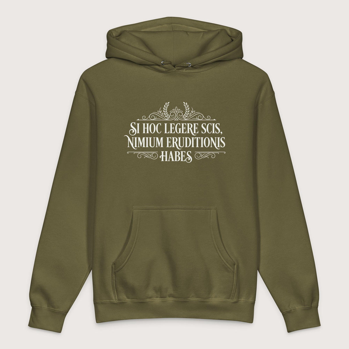 Army If You Can Read This You Have Too Much Education in Latin - Premium Hoodie - history buff gift by HistoHead