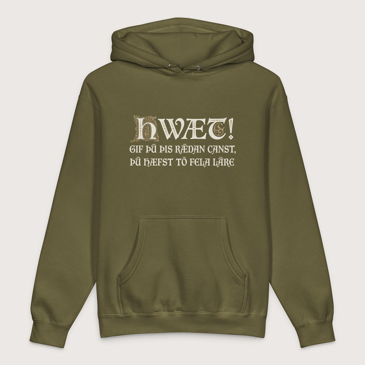 Army If You Can Read This You Have Too Much Education in Old English - Premium Hoodie - history buff gift by HistoHead