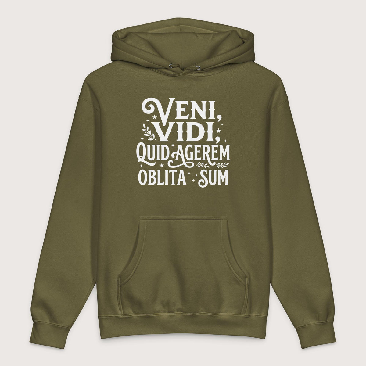 Army Latin I Came I Saw I Forgot I Was Doing (Feminine Version) - Premium Hoodie - history buff gift by HistoHead