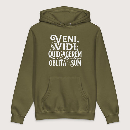 Army Latin I Came I Saw I Forgot I Was Doing (Feminine Version) - Premium Hoodie - history buff gift by HistoHead