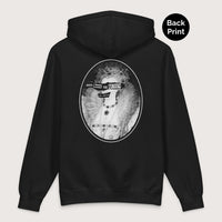 Black God Save the Queen Elizabeth I - Premium Hoodie - Back Print - history buff gift by HistoHead