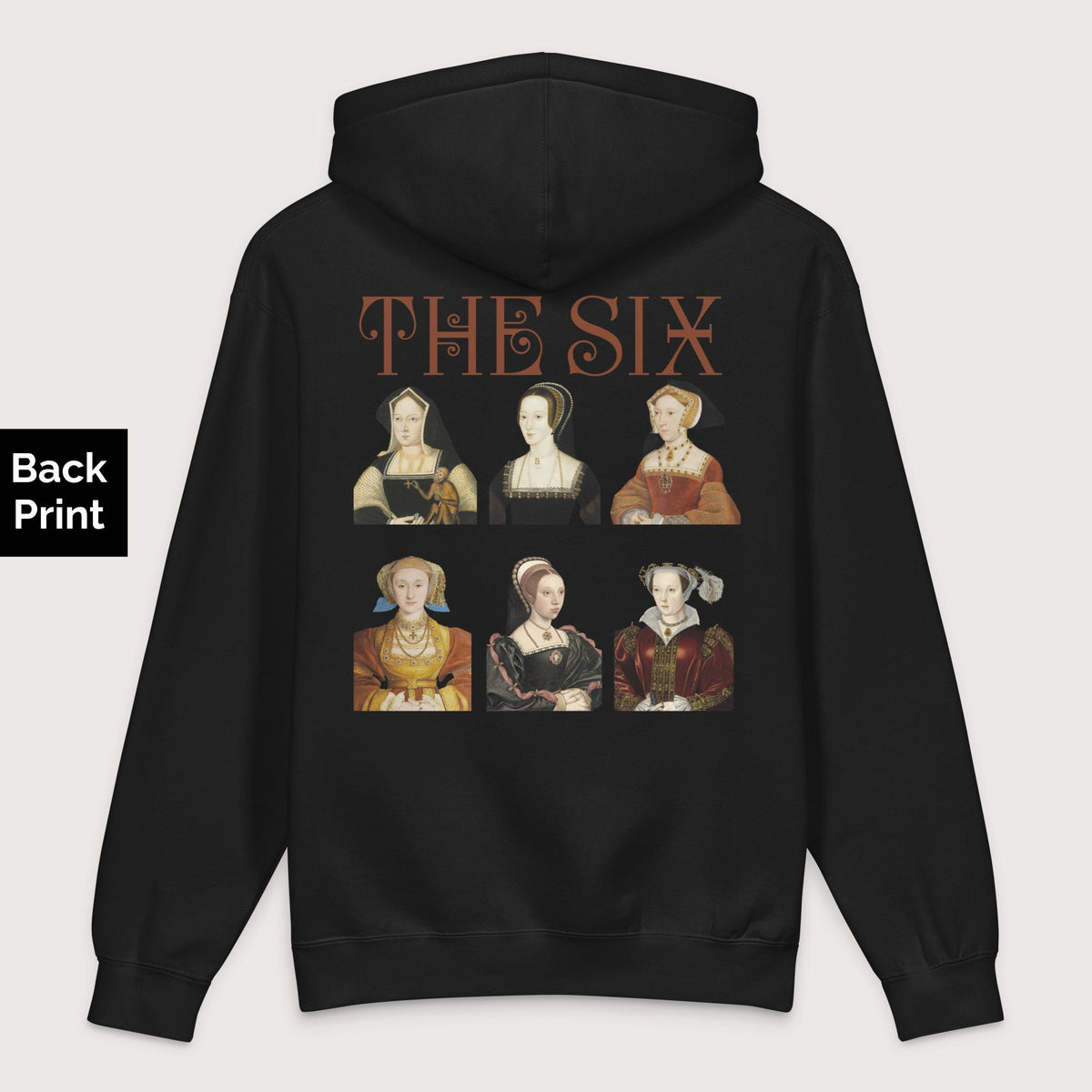 Black The Six - Premium Hoodie - Back Print - history buff gift by HistoHead