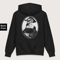 Black God Save the Queen Jane Seymour - Premium Hoodie - Back Print - history buff gift by HistoHead
