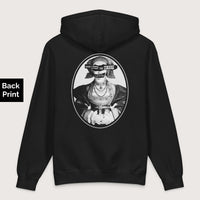 Black God Save the Queen Anne of Cleves - Premium Hoodie - Back Print - history buff gift by HistoHead