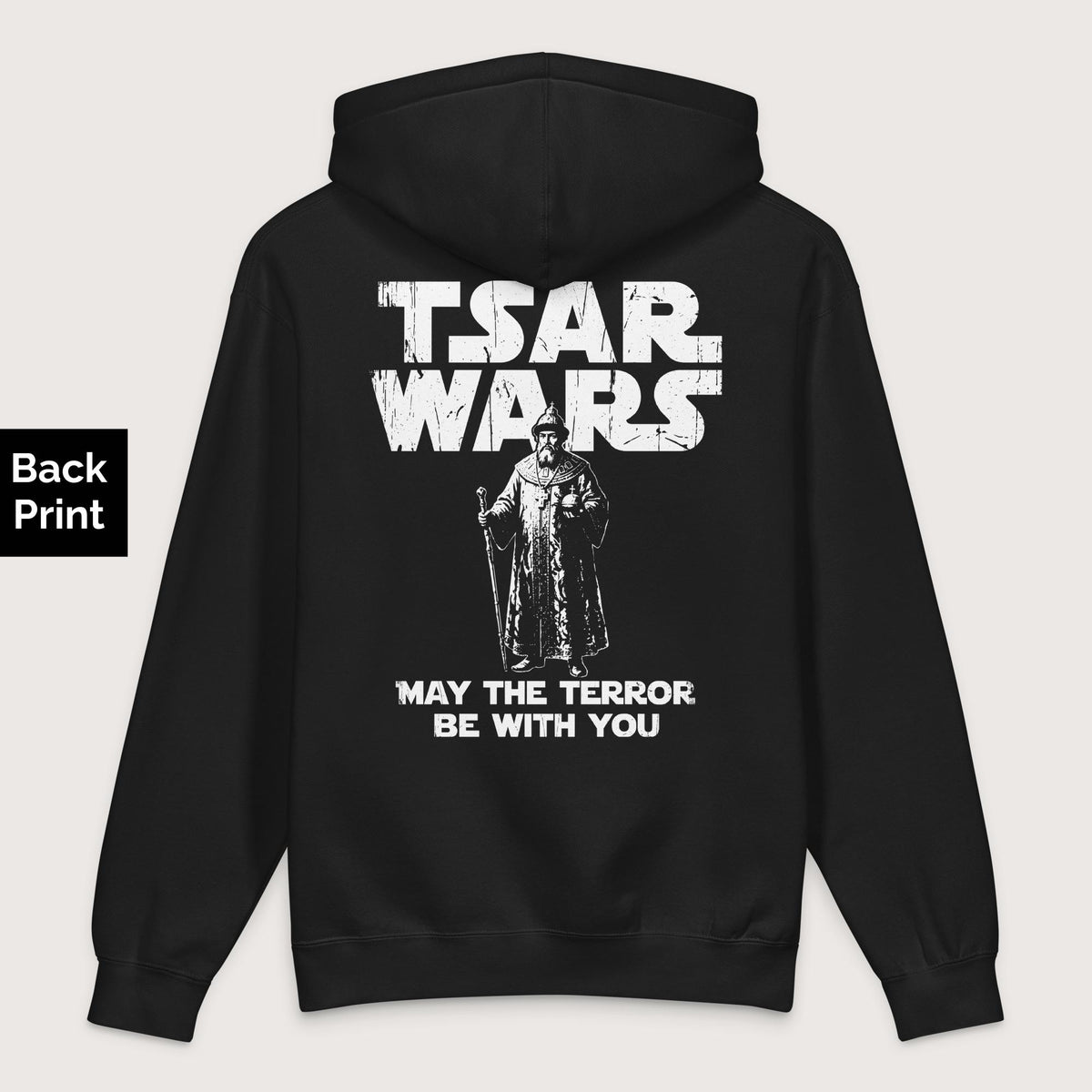 Black Ivan the Terrible Tsar Wars - Premium Hoodie - Back Print - history buff gift by HistoHead