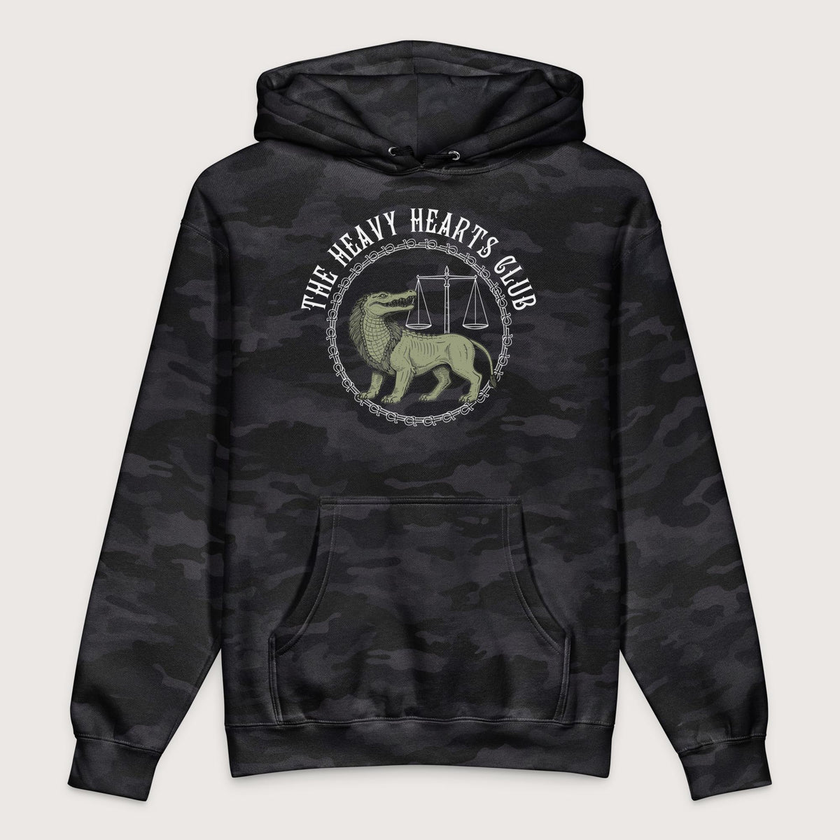 Black Camo The Heavy Hearts Club - Premium Hoodie - history buff gift by HistoHead