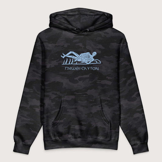 Black Camo Know Thyself Skeleton - Premium Hoodie - history buff gift by HistoHead