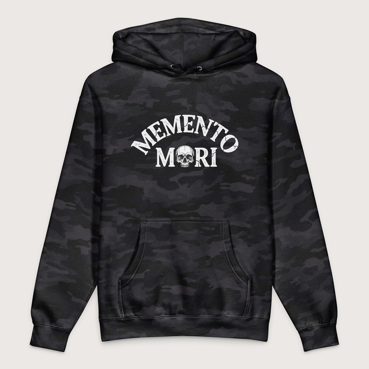 Black Camo Memento Mori - Premium Hoodie - history buff gift by HistoHead