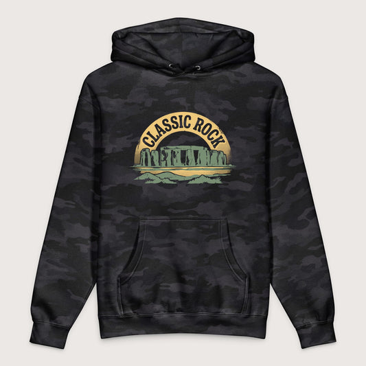 Black Camo Stonehenge Classic Rock - Premium Hoodie - history buff gift by HistoHead