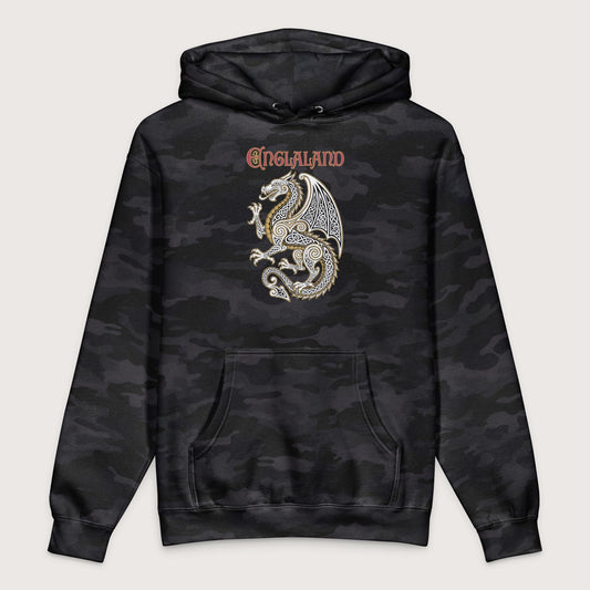 Black Camo Englaland Dragon - Premium Hoodie - history buff gift by HistoHead
