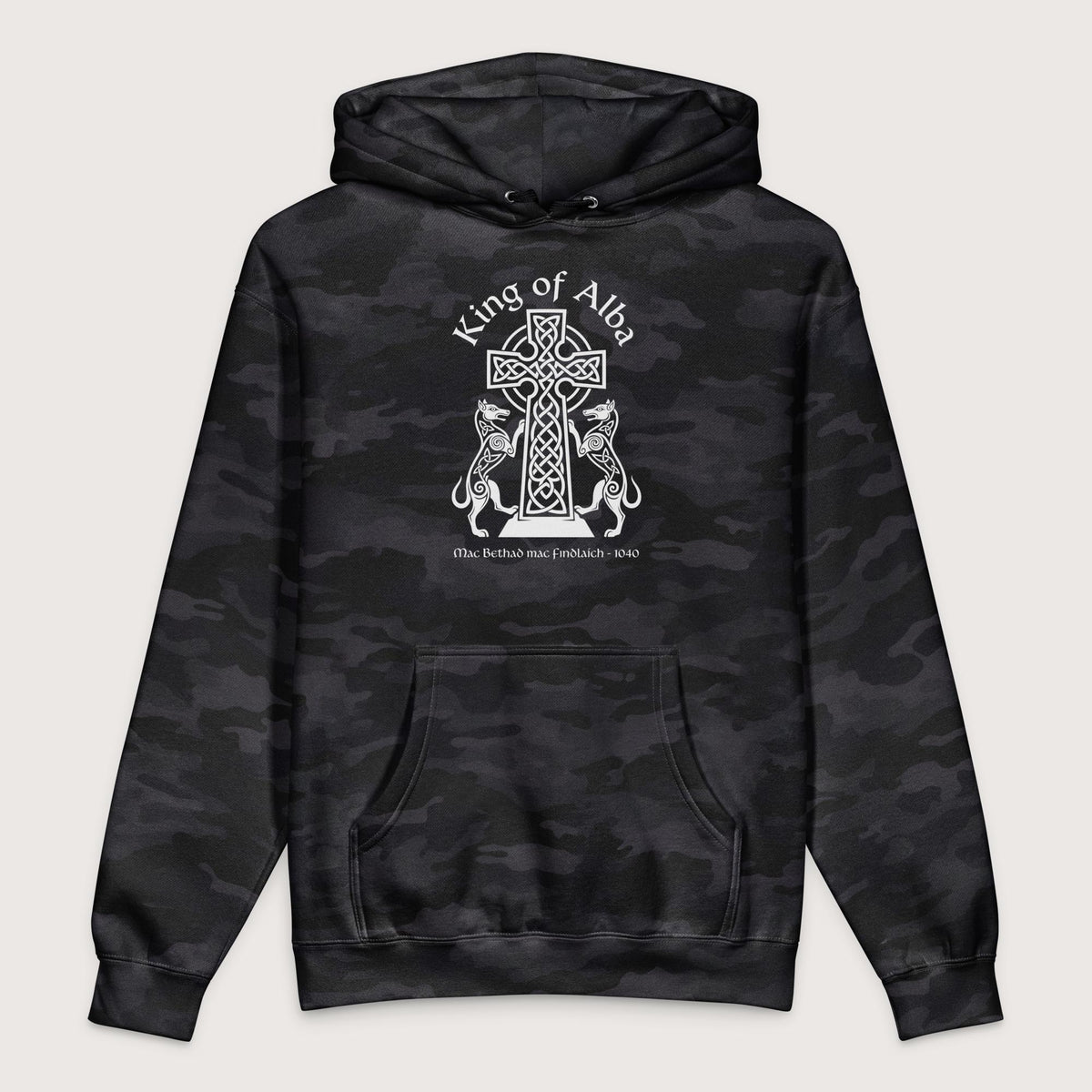 Black Camo King of Alba - Premium Hoodie - history buff gift by HistoHead