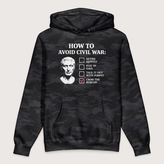 Black Camo Caesar's Peace Plan - Premium Hoodie - history buff gift by HistoHead