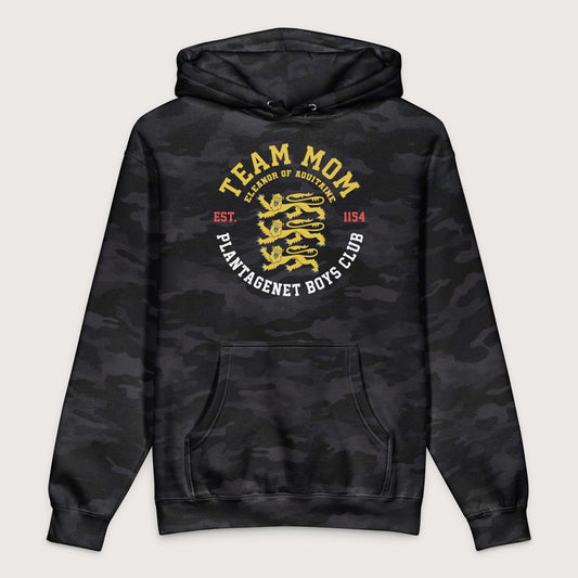 Black Camo Team Mom Eleanor of Aquitaine - Premium Hoodie - history buff gift by HistoHead