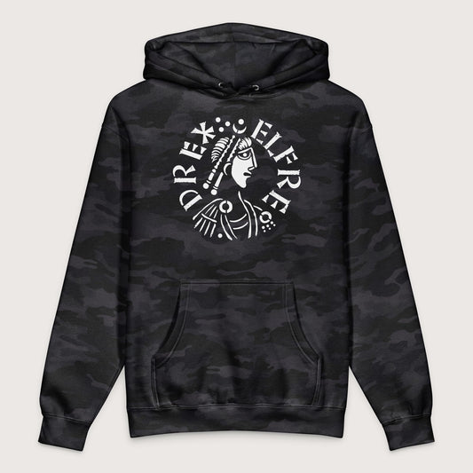 Black Camo Alfred the Great Penny - Premium Hoodie - history buff gift by HistoHead