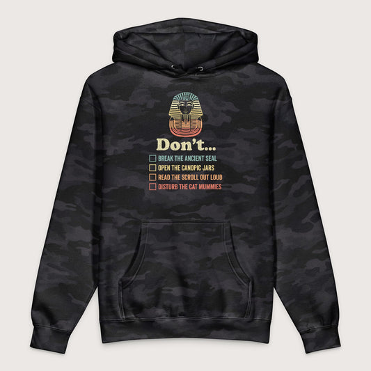 Black Camo King Tutankhamun Advice - Premium Hoodie - history buff gift by HistoHead