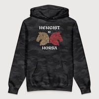 Black Camo Hengist and Horsa - Premium Hoodie - history buff gift by HistoHead