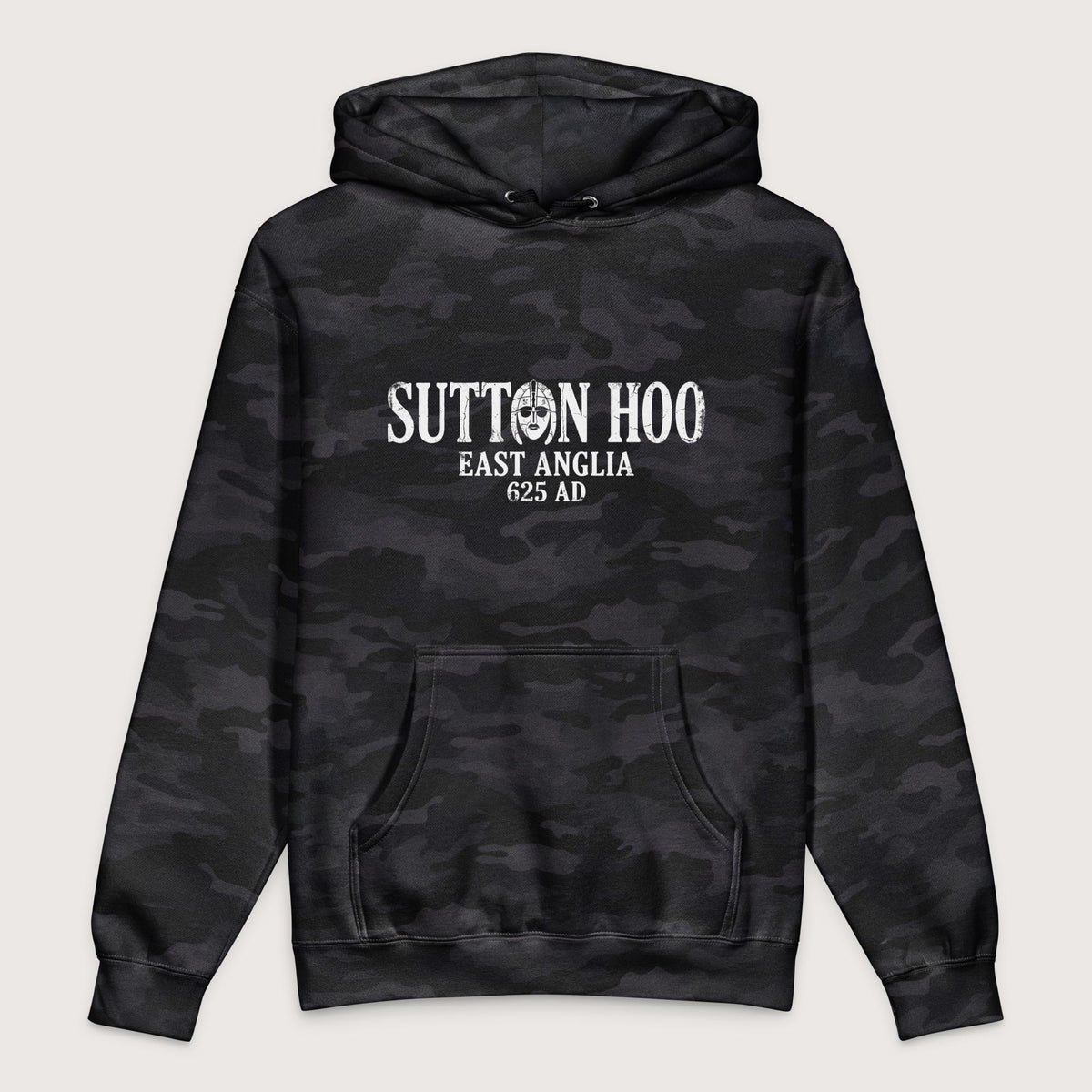 Black Camo Sutton Hoo - Premium Hoodie - history buff gift by HistoHead
