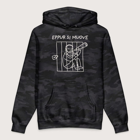 Black Camo Galileo Galilei And Yet It Moves - Premium Hoodie - history buff gift by HistoHead