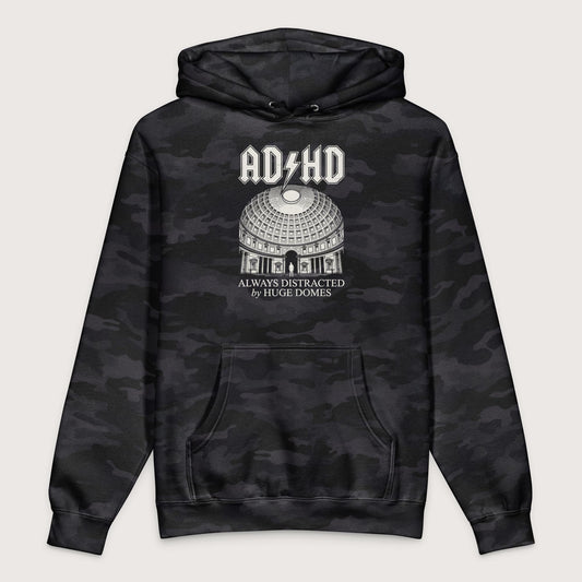 Black Camo Always Distracted by Huge Domes - Premium Hoodie - history buff gift by HistoHead