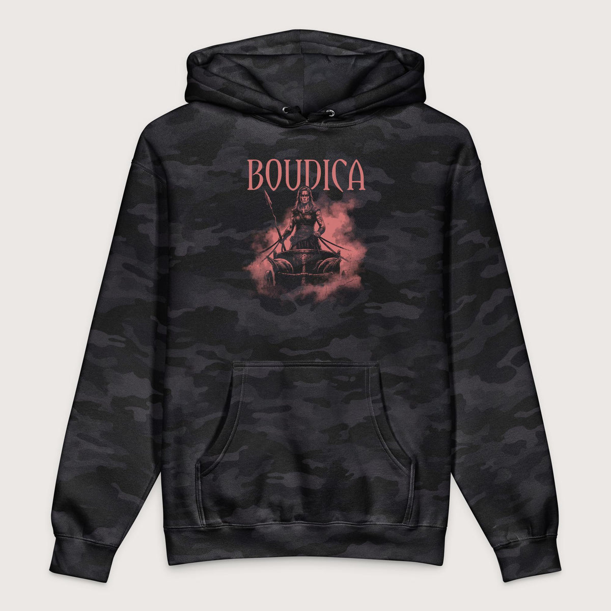 Black Camo Boudica Warrior Queen - Premium Hoodie - history buff gift by HistoHead