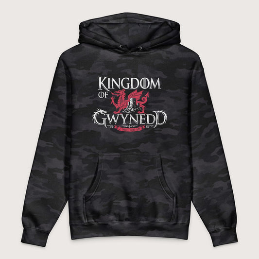 Black Camo Kingdom of Gwynedd - Premium Hoodie - history buff gift by HistoHead