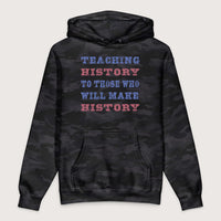 Black Camo Teaching History - Premium Hoodie - history buff gift by HistoHead