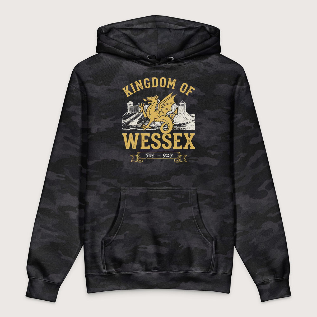 Black Camo Kingdom of Wessex - Premium Hoodie - history buff gift by HistoHead