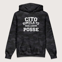 Black Camo Latin Quick Pretend You Can Read This - Premium Hoodie - history buff gift by HistoHead