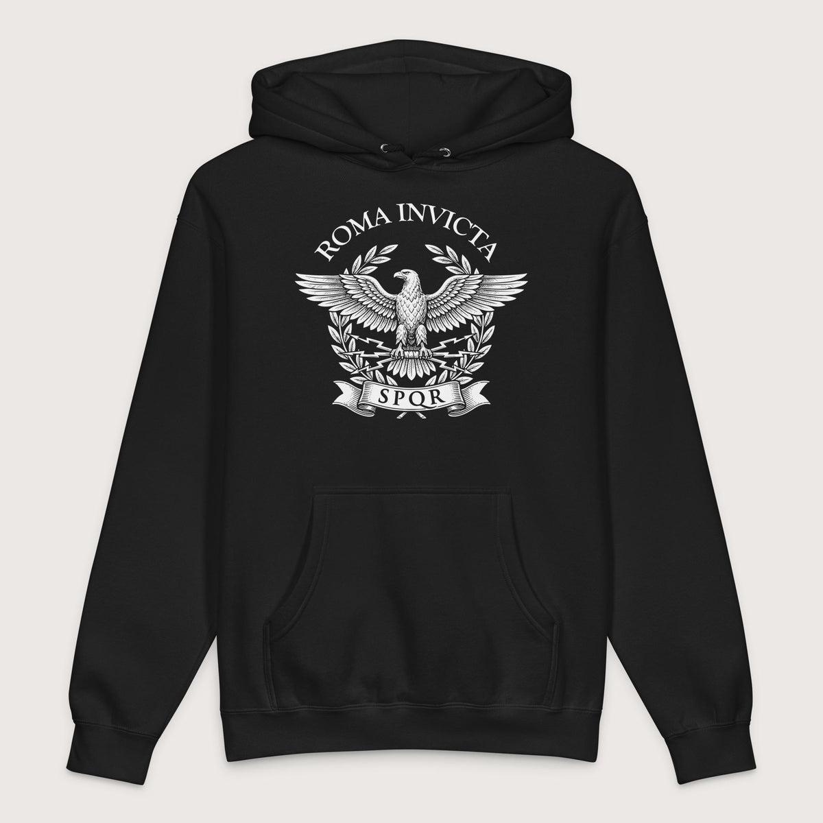 Black Roma Invicta - Premium Hoodie - history buff gift by HistoHead