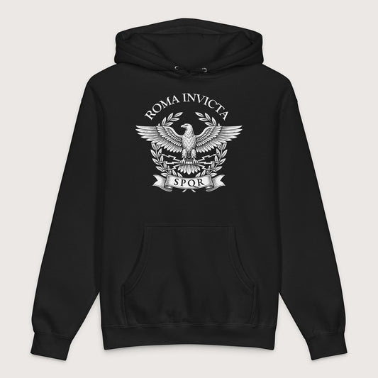 Black Roma Invicta - Premium Hoodie - history buff gift by HistoHead